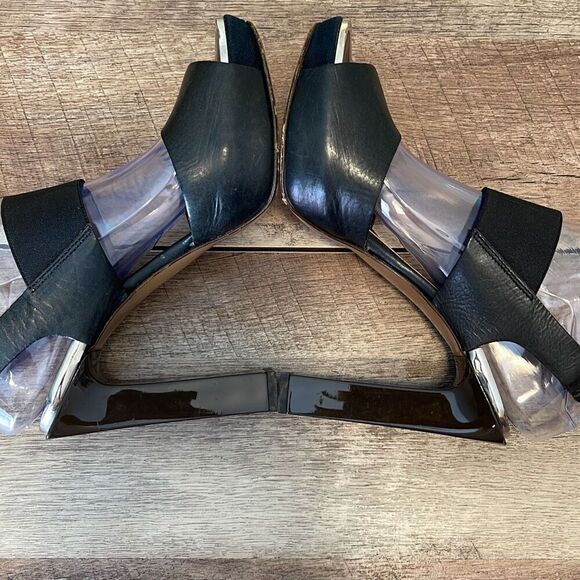 Marni Womens Block High‎ Heel Slingback Platform Sandals Black Size 37.5/7 - Picture 9 of 13